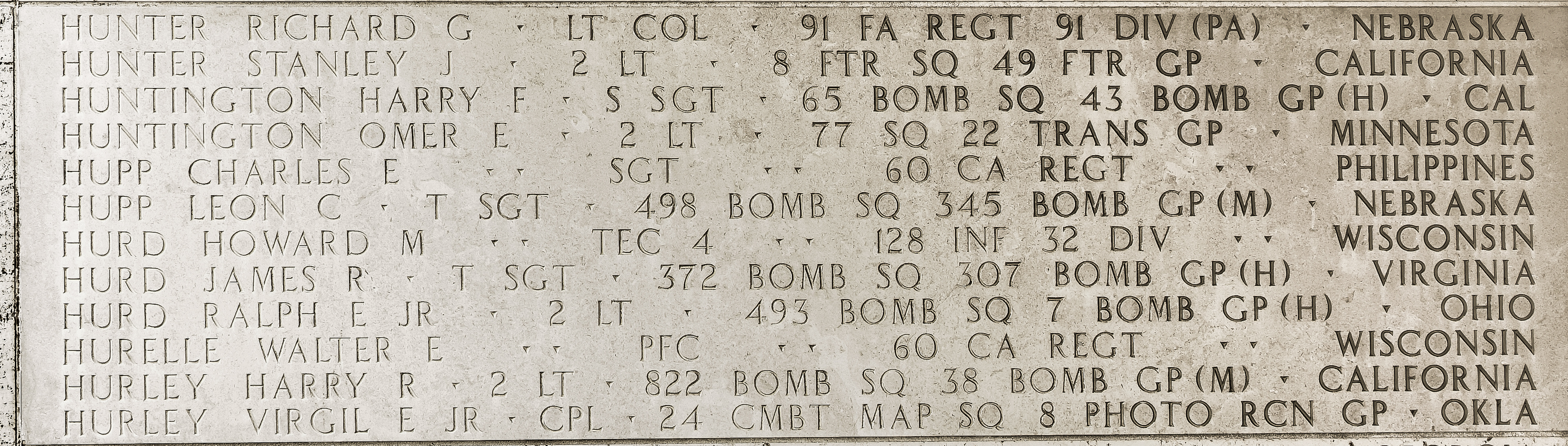 James R. Hurd, Technical Sergeant